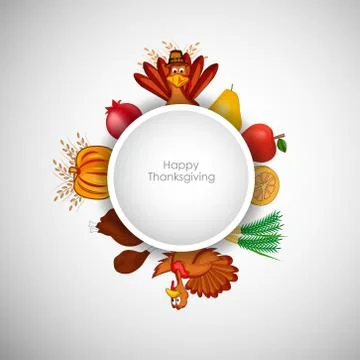 Illustration of elements of thanksgiving background 스톡 일러스트