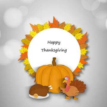 Illustration of elements of thanksgiving background Illustrazione stock