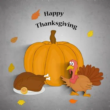 Illustration of elements of thanksgiving background Stock Illustration