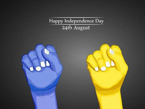 Illustration of elements of Ukraine Independence Day Background Stock Illustration