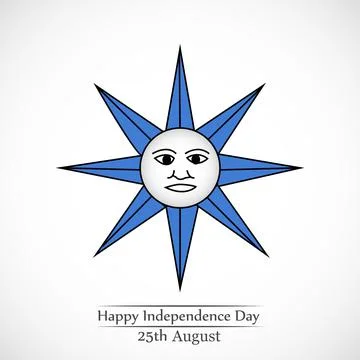 Illustration of elements of Uruguay Independence Day Background Stock Illustration