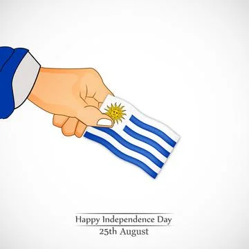 Illustration of elements of Uruguay Independence Day Background Illustration