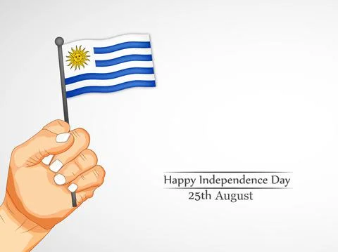 Illustration of elements of Uruguay Independence Day Background Illustrazione stock