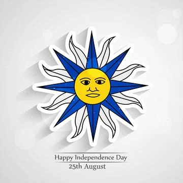 Illustration of elements of Uruguay Independence Day Background Illustration