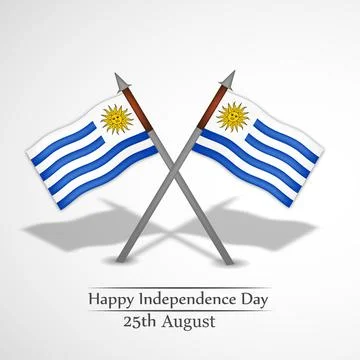 Illustration of elements of Uruguay Independence Day Background Ilustración de archivo