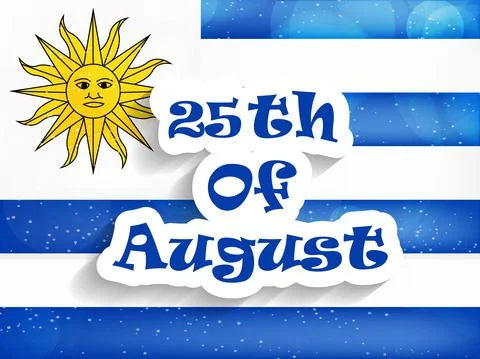 Illustration of elements of Uruguay Independence Day Background Stock Illustration