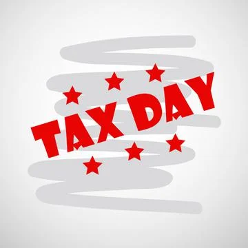 Illustration of elements of U.S.A Tax Day background Stock Illustration