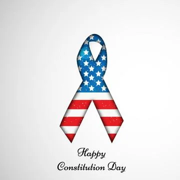 Illustration of elements of USA Constitution Day background 스톡 일러스트