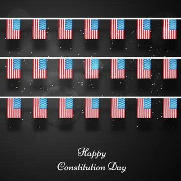 Illustration of elements of USA Constitution Day background Stock Illustration