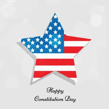 Illustration of elements of USA Constitution Day background Stock Illustration
