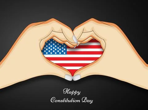 Illustration of elements of USA Constitution Day background Illustrazione stock