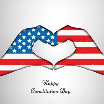 Illustration of elements of USA Constitution Day background Stock Illustration