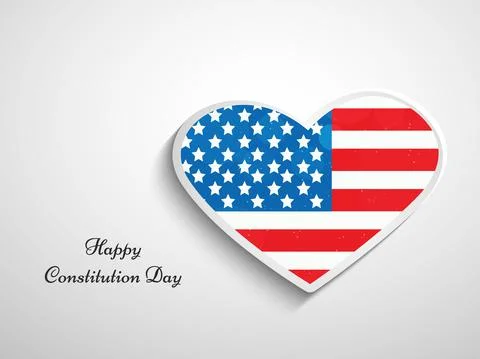 Illustration of elements of USA Constitution Day background 스톡 일러스트