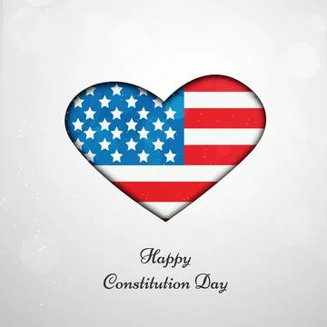 Illustration of elements of USA Constitution Day background Illustrazione stock