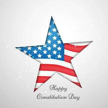 Illustration of elements of USA Constitution Day background 스톡 일러스트