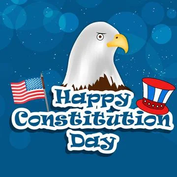 Illustration of elements of USA Constitution Day background 스톡 일러스트