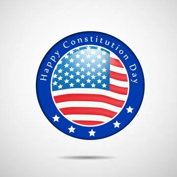 Illustration of elements of USA Constitution Day background Stock Illustration