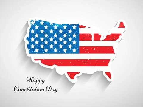 Illustration of elements of USA Constitution Day background Stock Illustration