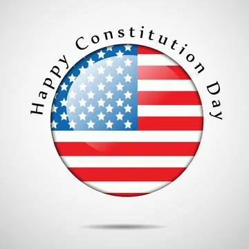 Illustration of elements of USA Constitution Day background Stock Illustration