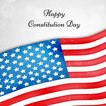 Illustration of elements of USA Constitution Day background Stock Illustration