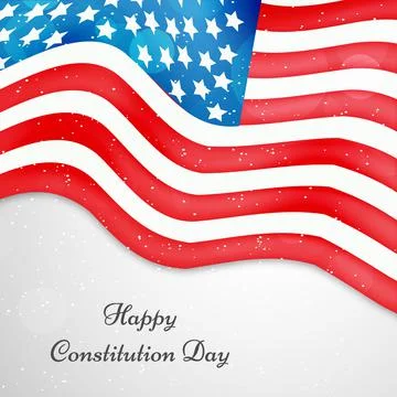 Illustration of elements of USA Constitution Day background Illustrazione stock