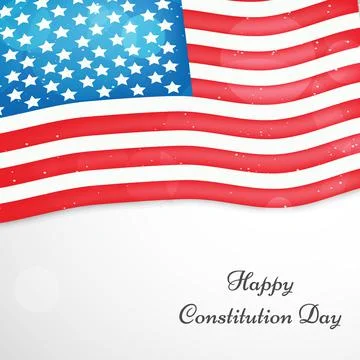 Illustration of elements of USA Constitution Day background 스톡 일러스트