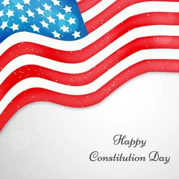 Illustration of elements of USA Constitution Day background Stock Illustration