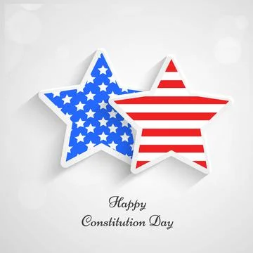 Illustration of elements of USA Constitution Day background Stock Illustration