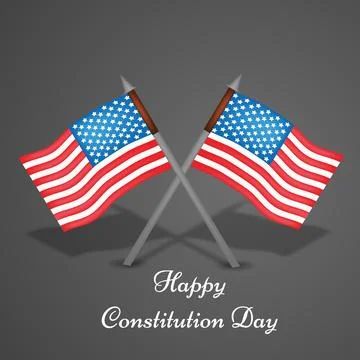 Illustration of elements of USA Constitution Day background 스톡 일러스트
