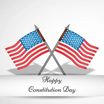 Illustration of elements of USA Constitution Day background 스톡 일러스트