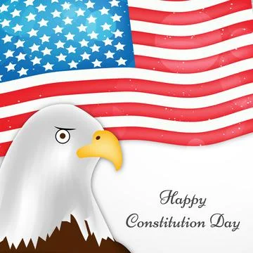 Illustration of elements of USA Constitution Day background Illustrazione stock