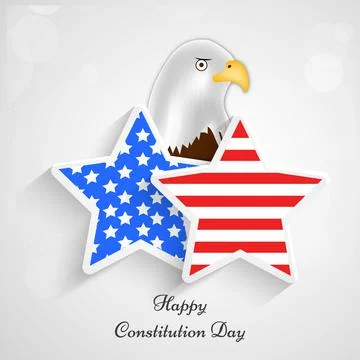 Illustration of elements of USA Constitution Day background Illustrazione stock