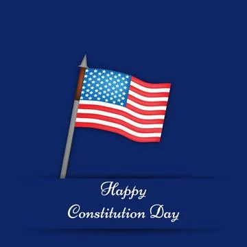 Illustration of elements of USA Constitution Day background 스톡 일러스트