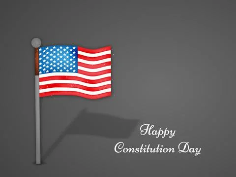 Illustration of elements of USA Constitution Day background Stock Illustration