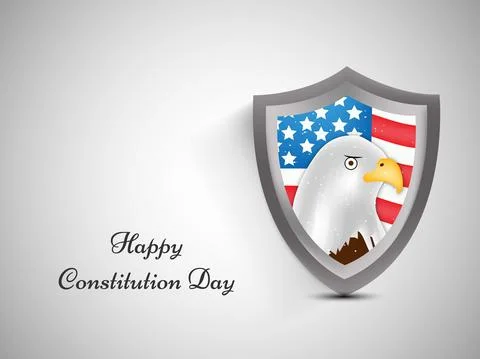 Illustration of elements of USA Constitution Day background 스톡 일러스트