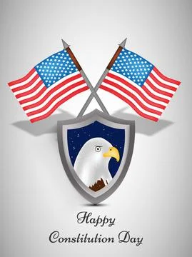 Illustration of elements of USA Constitution Day background 스톡 일러스트