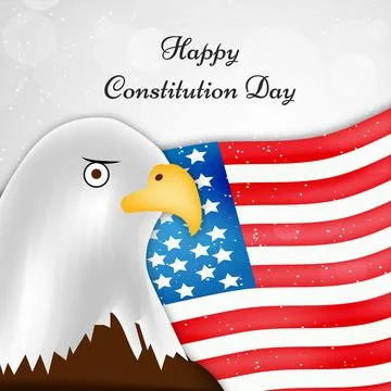 Illustration of elements of USA Constitution Day background Illustrazione stock