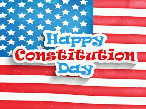 Illustration of elements of USA Constitution Day background 스톡 일러스트