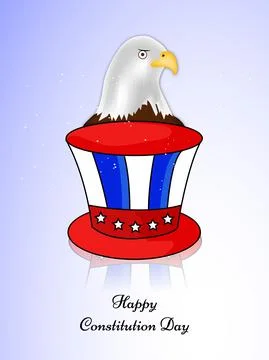 Illustration of elements of USA Constitution Day background Illustrazione stock