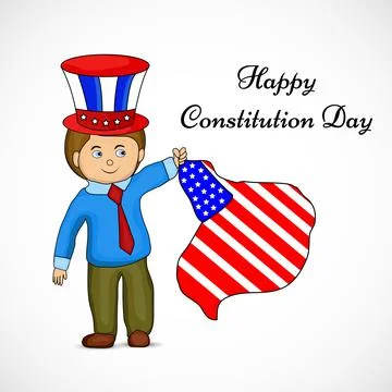 Illustration of elements of USA Constitution Day background 스톡 일러스트