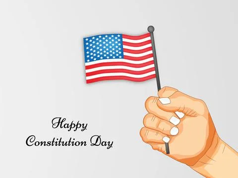Illustration of elements of USA Constitution Day background Stock Illustration