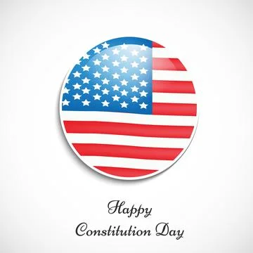 Illustration of elements of USA Constitution Day background Illustrazione stock