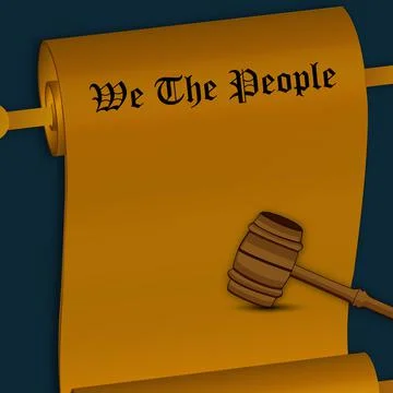 Illustration of elements of USA Constitution Day background Stock Illustration