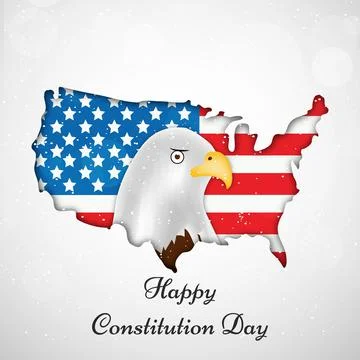 Illustration of elements of USA Constitution Day background 스톡 일러스트