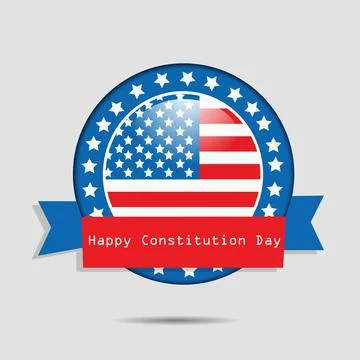 Illustration of elements of USA Constitution Day background 스톡 일러스트