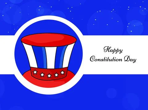 Illustration of elements of USA Constitution Day background Illustrazione stock