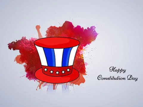 Illustration of elements of USA Constitution Day background Illustrazione stock