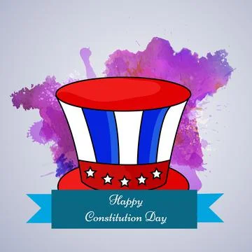 Illustration of elements of USA Constitution Day background Stock Illustration