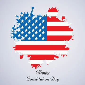 Illustration of elements of USA Constitution Day background 스톡 일러스트
