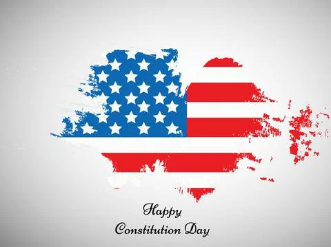 Illustration of elements of USA Constitution Day background Illustrazione stock